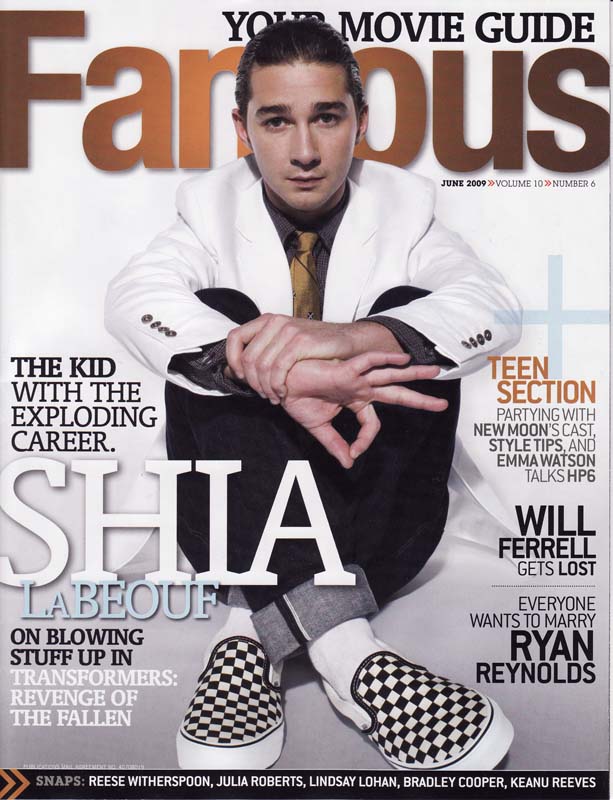 FAMOUS magazine side cover Issue 114 June 2009