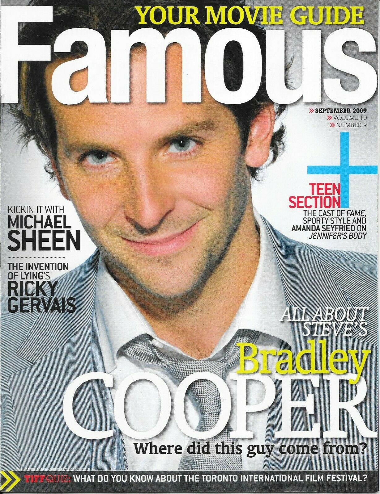 FAMOUS magazine side cover Issue 117 September 2009