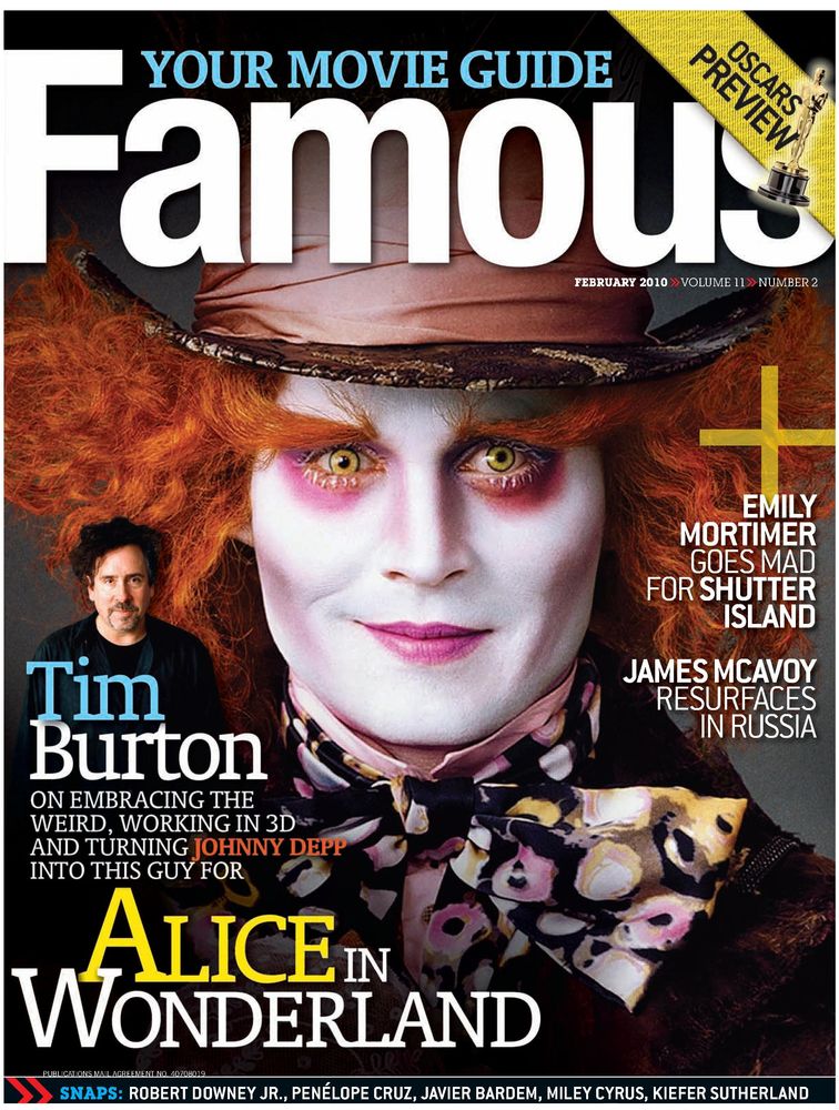 FAMOUS magazine side cover Issue 122 February 2010