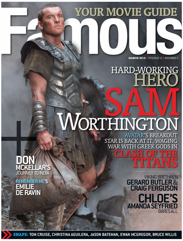 FAMOUS magazine side cover Issue 123 March 2010