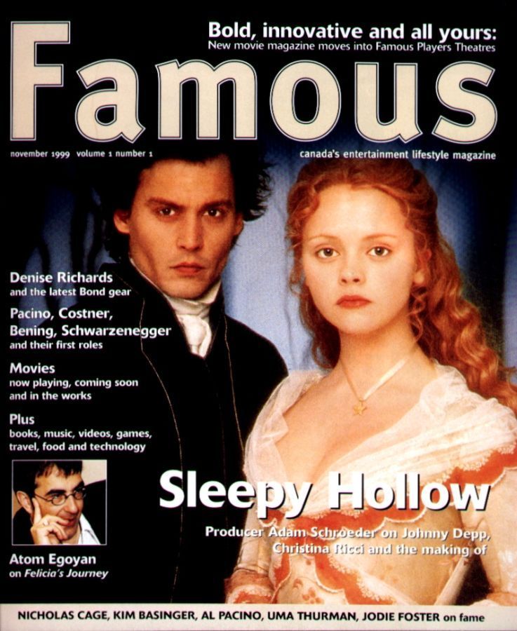 FAMOUS magazine side cover Issue 1  Vol 1 # 1 November 1999