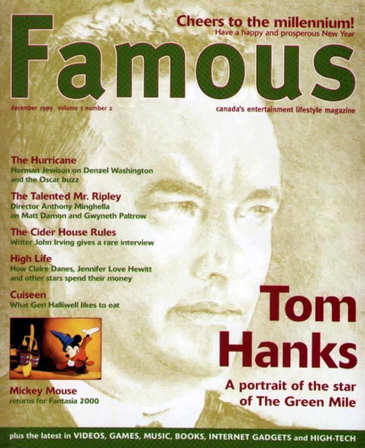 FAMOUS magazine side cover Issue 2  Vol 1 # 2 December 1999