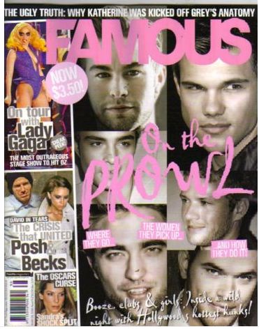 FAMOUS (Au) magazine side cover 29 March 2010