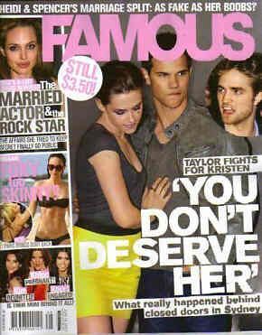 FAMOUS (Au) magazine side cover 14 June 2010