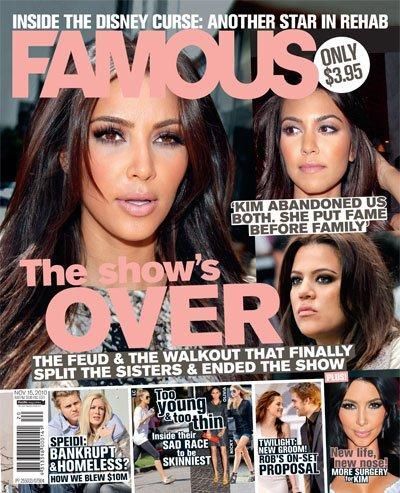FAMOUS (Au) magazine side cover 7 November 2010