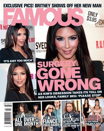 FAMOUS (Au) magazine side cover 21 November 2010