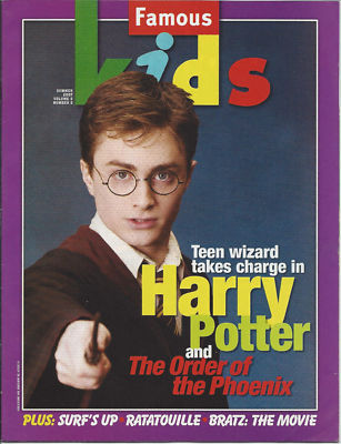 FAMOUS KIDS magazine side cover July 2007