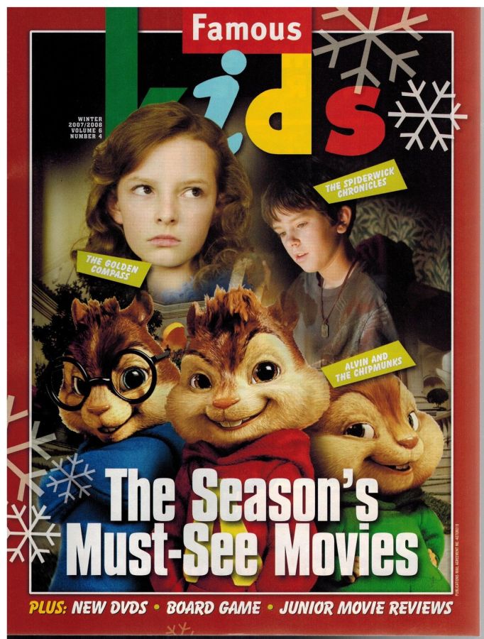 FAMOUS KIDS magazine side cover Winter 2007