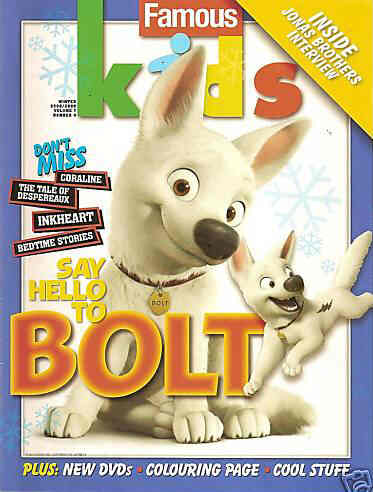 FAMOUS KIDS magazine side cover November 2008