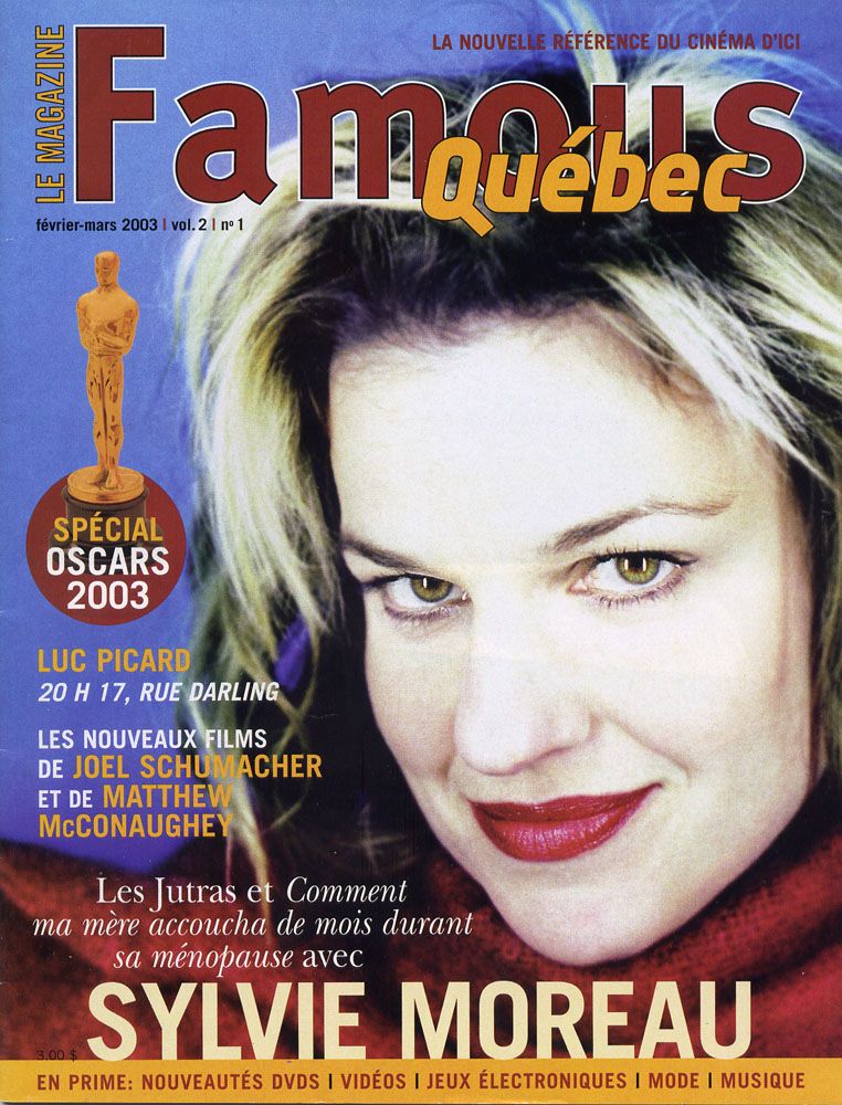 FAMOUS QUEBEC magazine side cover February/March 2003
