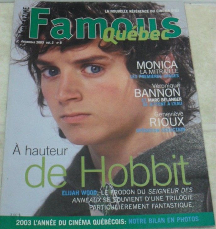 FAMOUS QUEBEC magazine side cover December 2003
