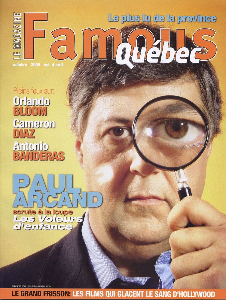 FAMOUS QUEBEC magazine side cover October 2005