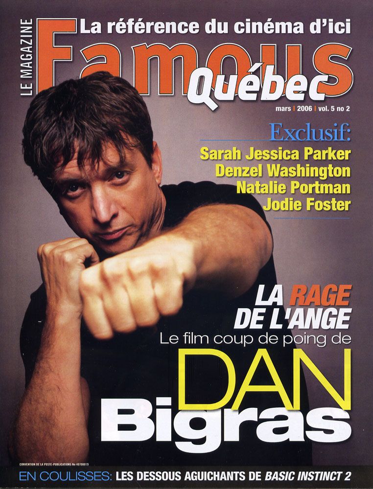 FAMOUS QUEBEC magazine side cover March 2006
