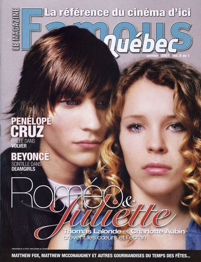 FAMOUS QUEBEC magazine side cover January 2007