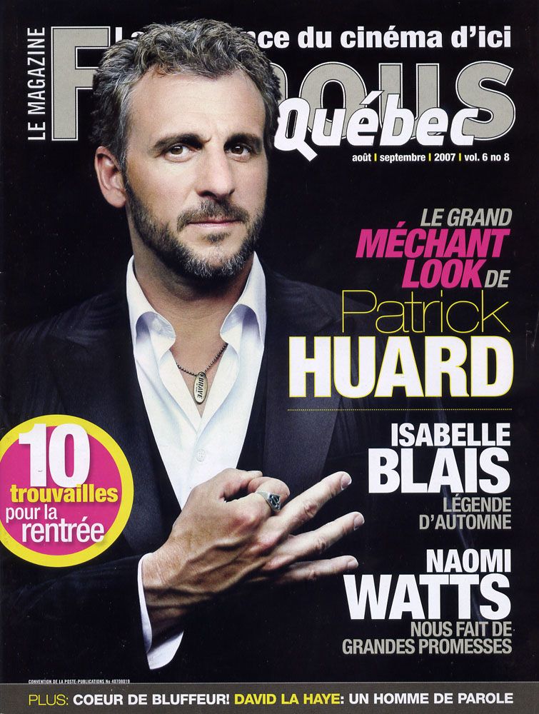 FAMOUS QUEBEC magazine side cover August/September 2007