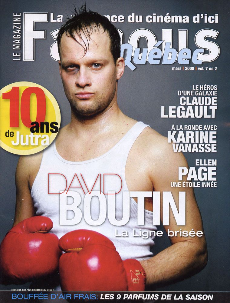 FAMOUS QUEBEC magazine side cover March 2008