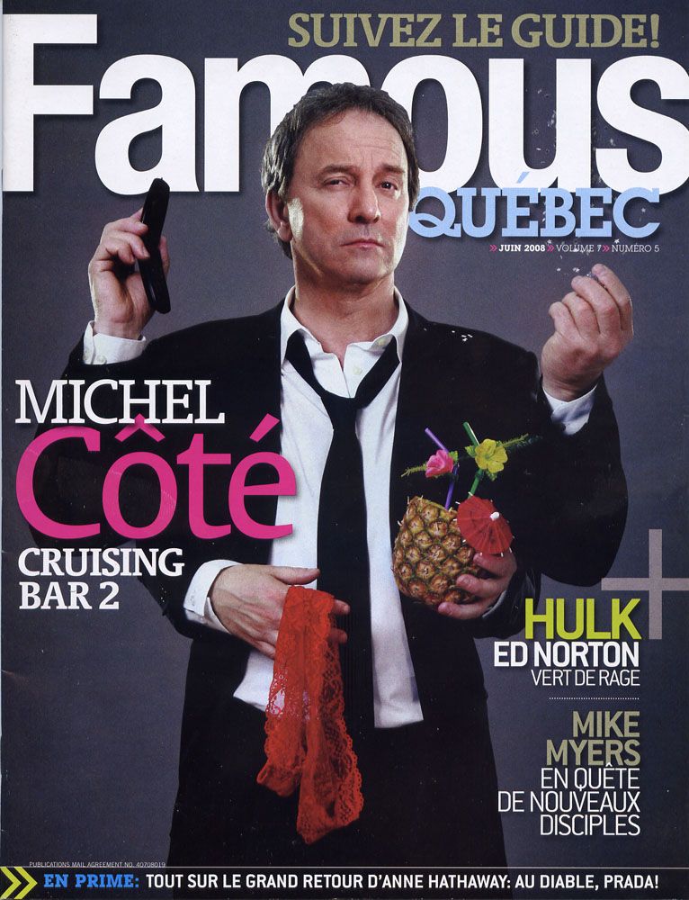 FAMOUS QUEBEC magazine side cover June 2008