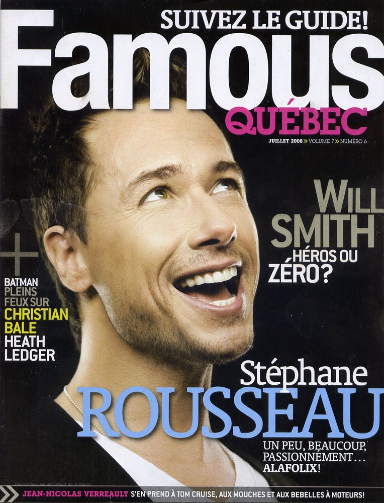 FAMOUS QUEBEC magazine side cover July 2008