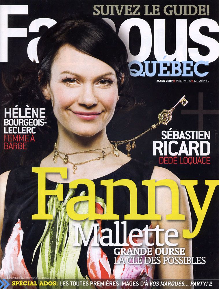 FAMOUS QUEBEC magazine side cover March 2009