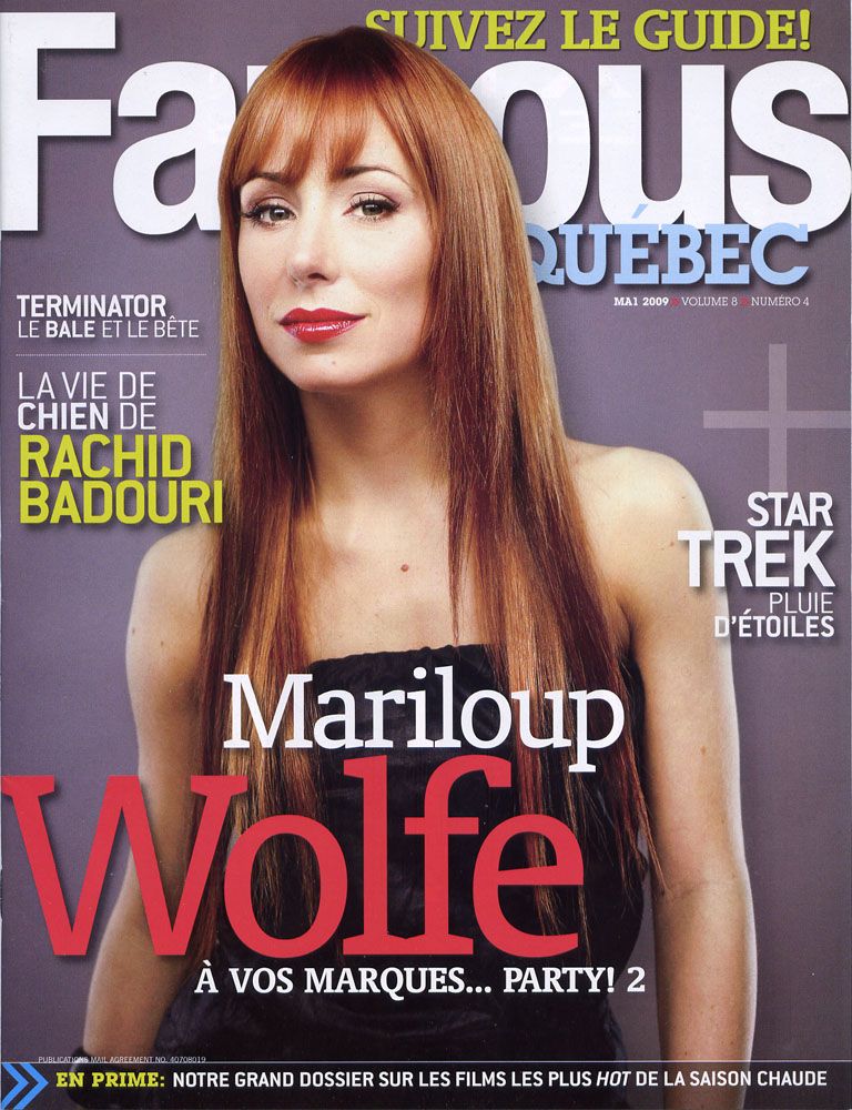 FAMOUS QUEBEC magazine side cover May 2009
