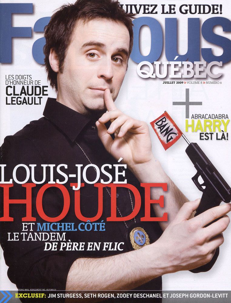 FAMOUS QUEBEC magazine side cover July 2009