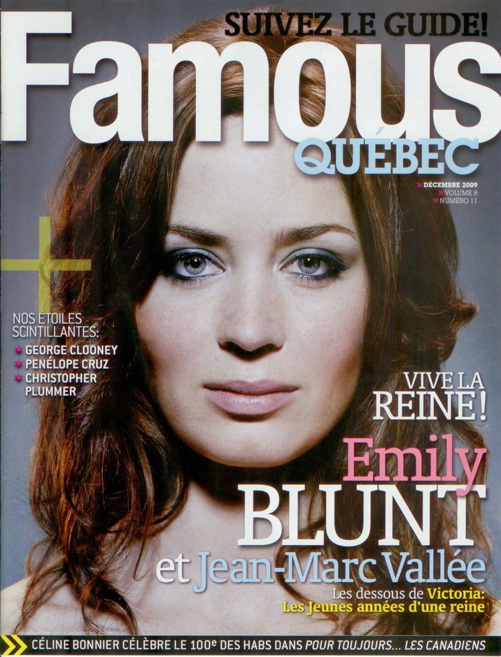 FAMOUS QUEBEC magazine side cover December 2009