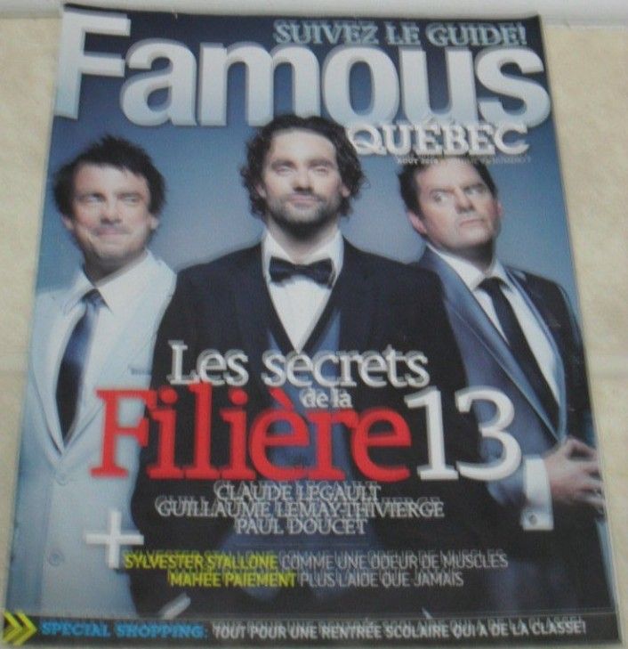 FAMOUS QUEBEC magazine side cover August 2010