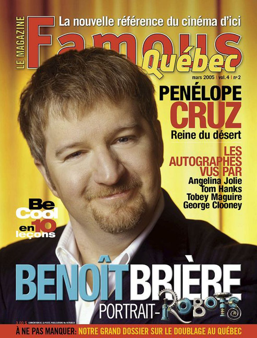 FAMOUS QUEBEC magazine side cover  March 2005