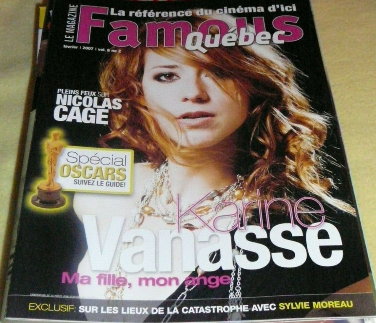 FAMOUS QUEBEC magazine side cover  Vol 6 No  2  February 2007