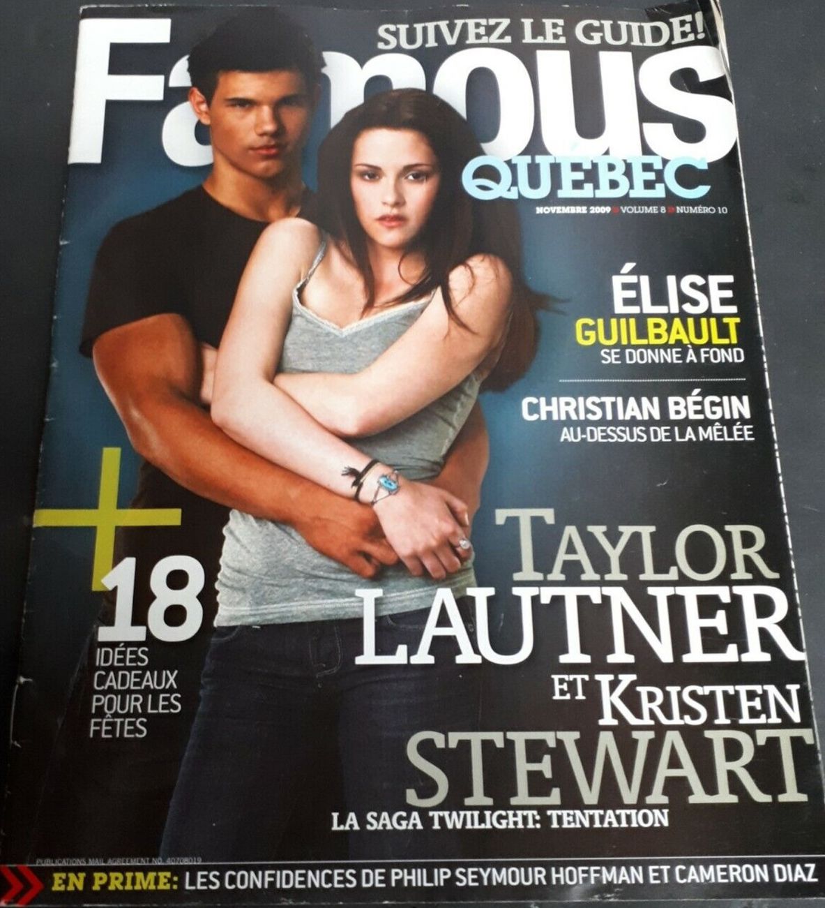 FAMOUS QUEBEC magazine side cover  Vol 8 No  10  November 2009