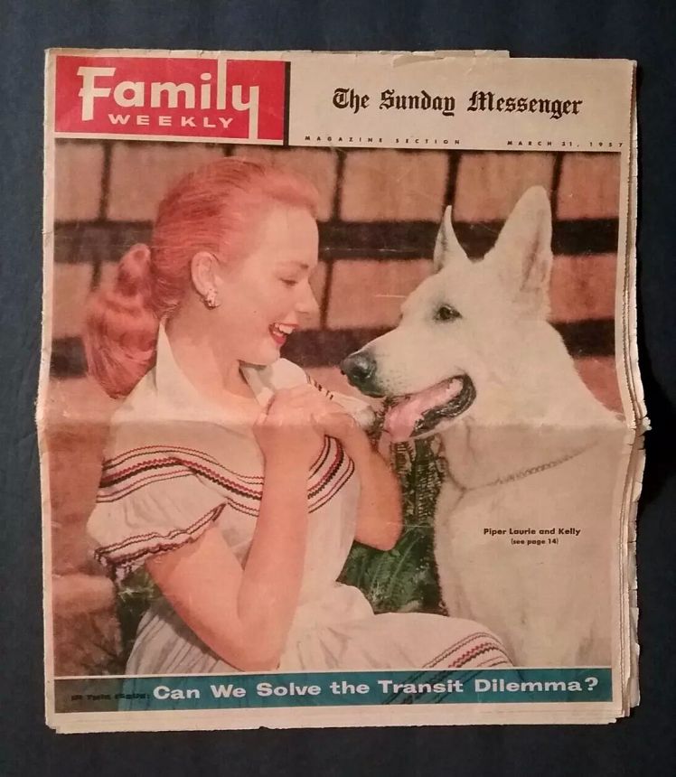 FAMILY WEEKLY magazine side cover 31 March 1957