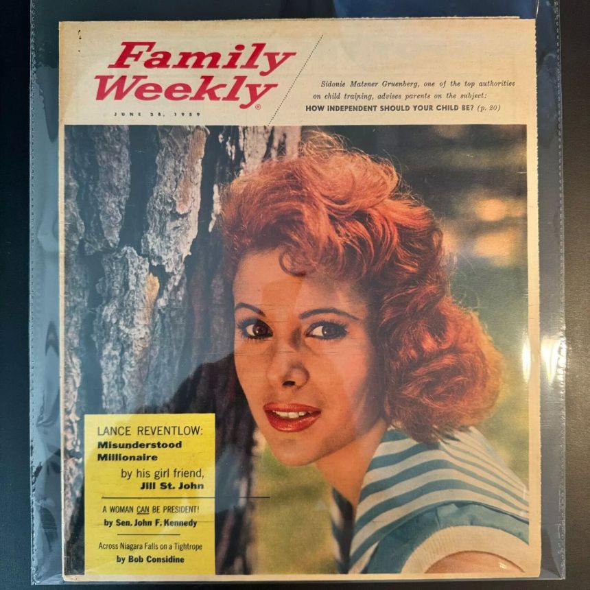 FAMILY WEEKLY magazine side cover 28 June 1959