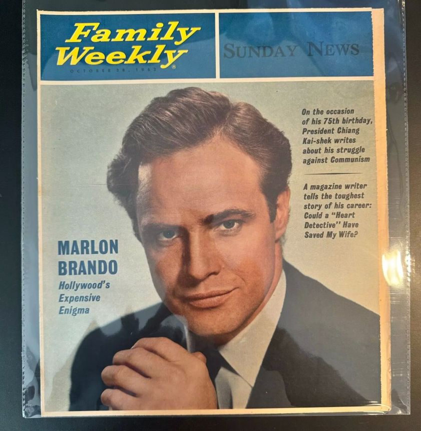 FAMILY WEEKLY magazine side cover 28 October 1962