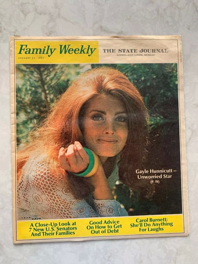 FAMILY WEEKLY magazine side cover 31 January 1971