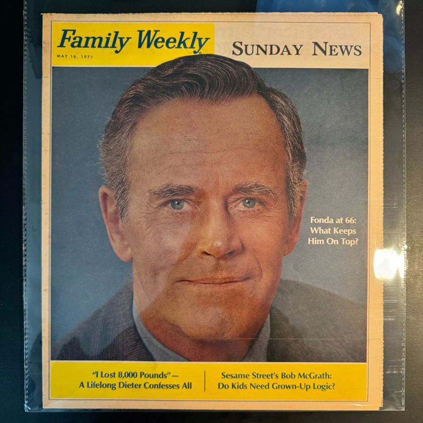 FAMILY WEEKLY magazine side cover 16 May 1971