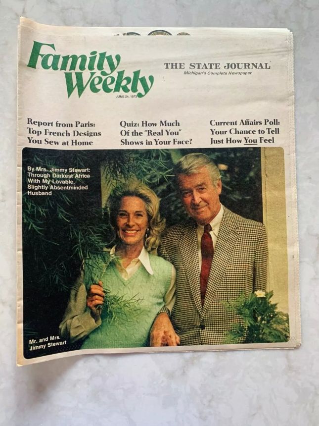 FAMILY WEEKLY magazine side cover 24 June 1973