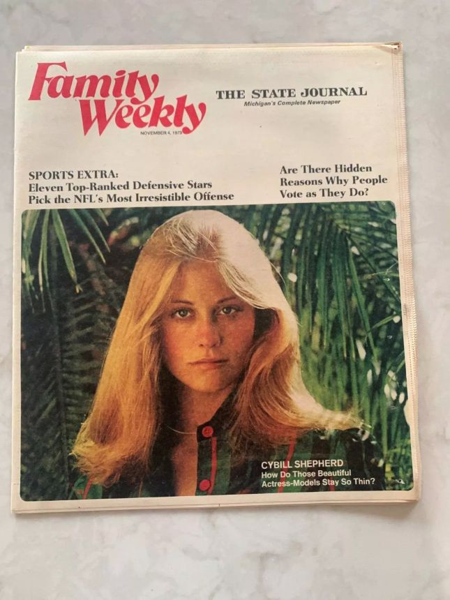 FAMILY WEEKLY magazine side cover 4 November 1973