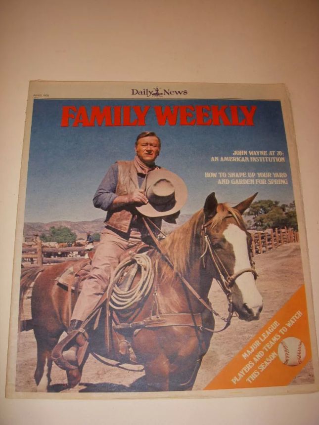 FAMILY WEEKLY magazine side cover 2 April 1978