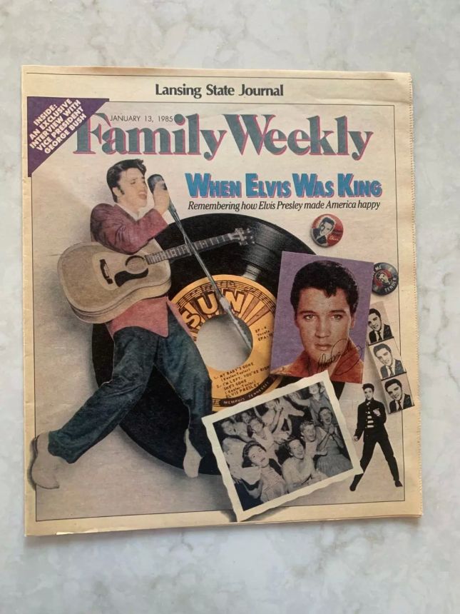 FAMILY WEEKLY magazine side cover 13 January 1985