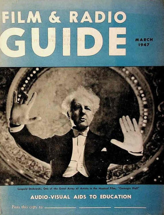 FILM AND RADIO GUIDE magazine side cover  March 1947