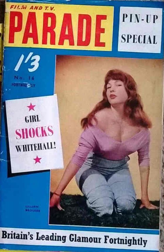 FILM AND TV PARADE (UK) magazine side cover Issue 16   1956