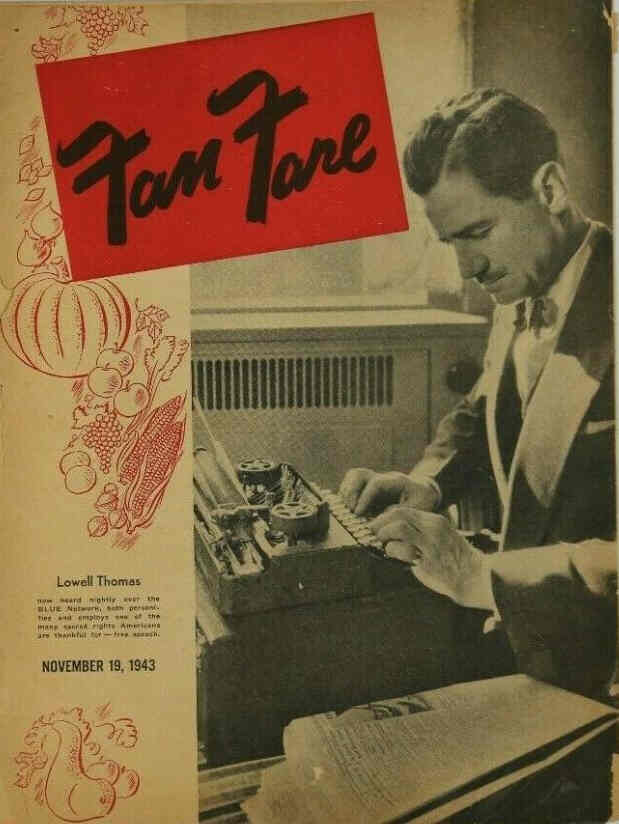 FAN FARE (USA) magazine side cover 19 November 1943