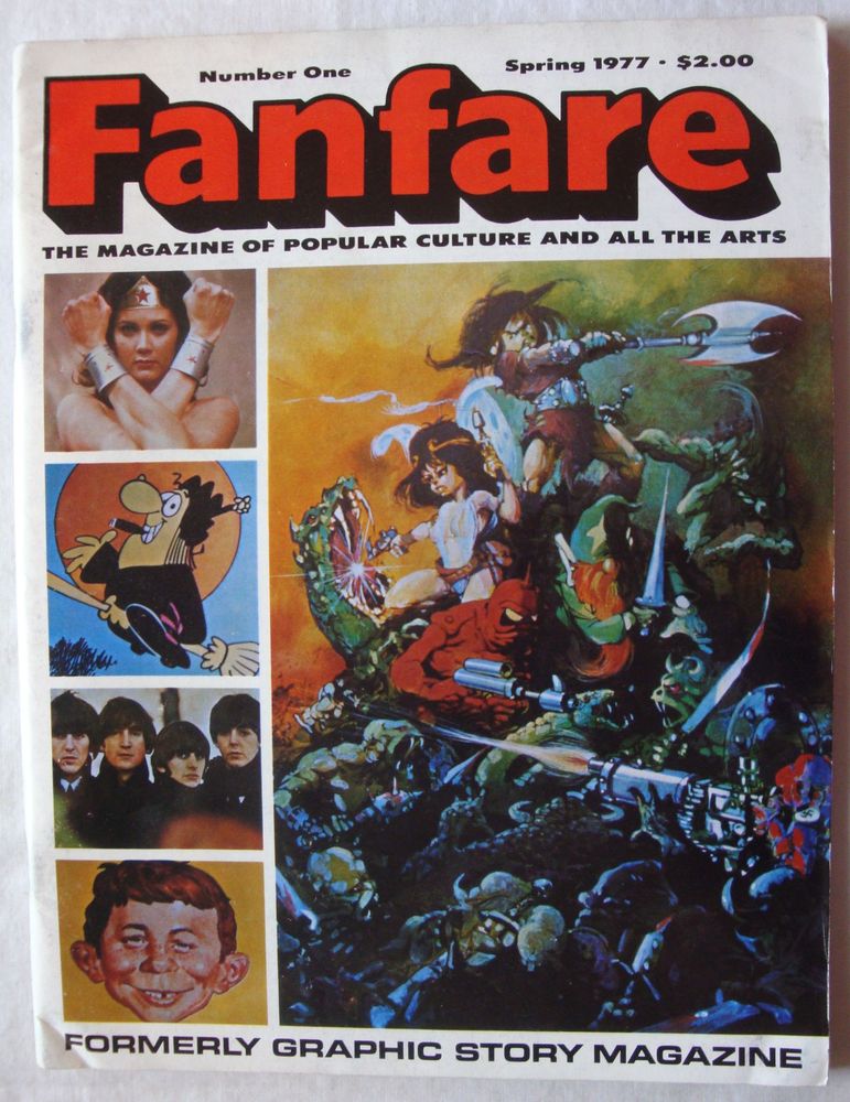 FANFARE magazine side cover Issue 1 Spring 1977