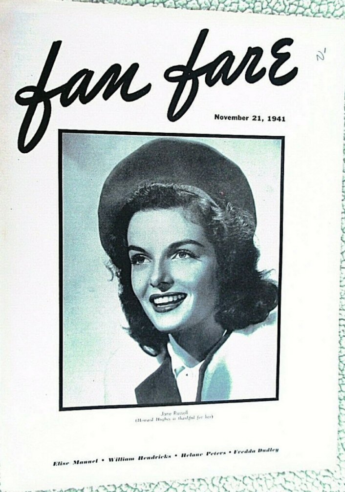 FAN FARE (USA) magazine side cover 21 November 1941