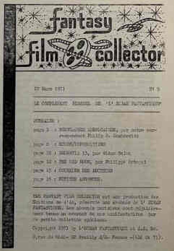 FANTASY FILM COLLECTOR magazine side cover Issue 5 22 March 1971