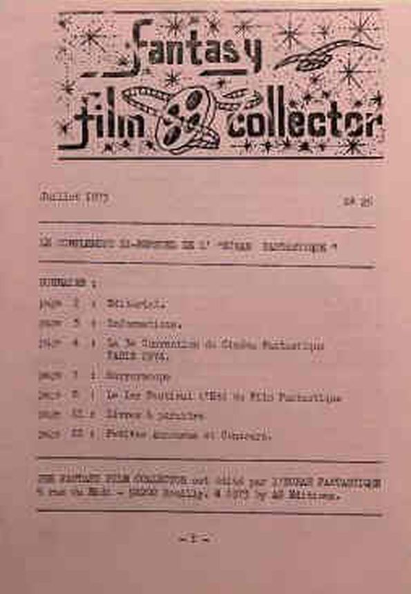 FANTASY FILM COLLECTOR magazine side cover Issue 26  July 1973
