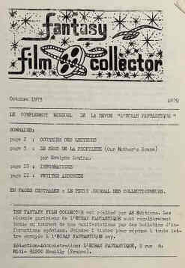 FANTASY FILM COLLECTOR magazine side cover Issue 29  October 1973