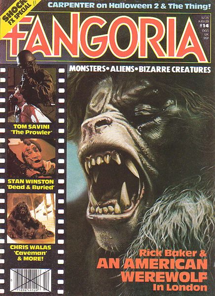 FANGORIA magazine side cover Issue 14 August 1981