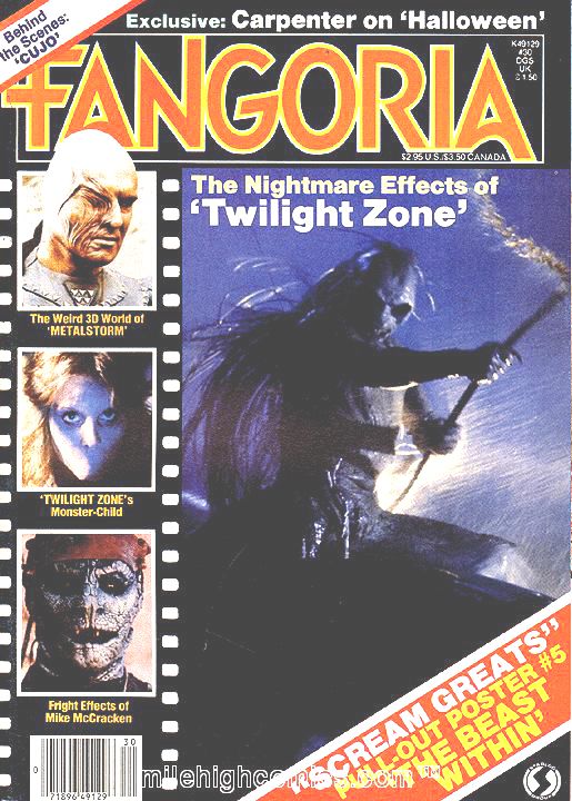 FANGORIA magazine side cover Issue 30 October 1983