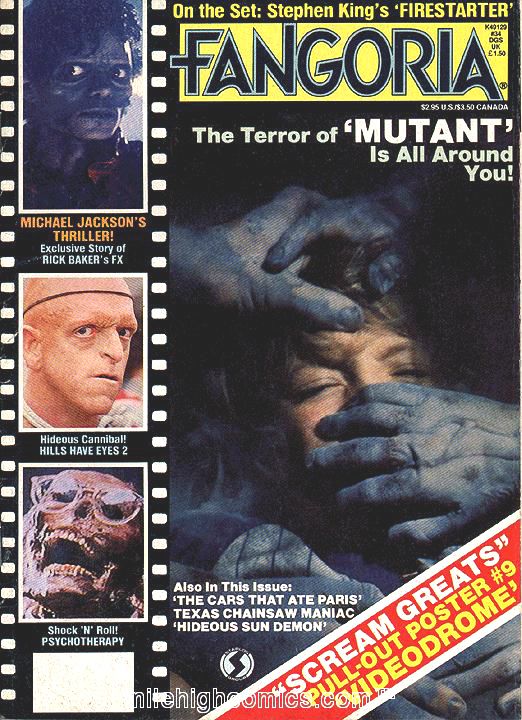FANGORIA magazine side cover Issue 34 March 1984